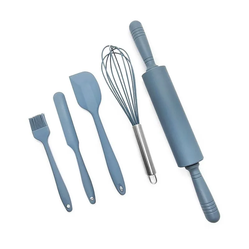 Conjunto De Utensílios Confeitaria 5 Peças Azul