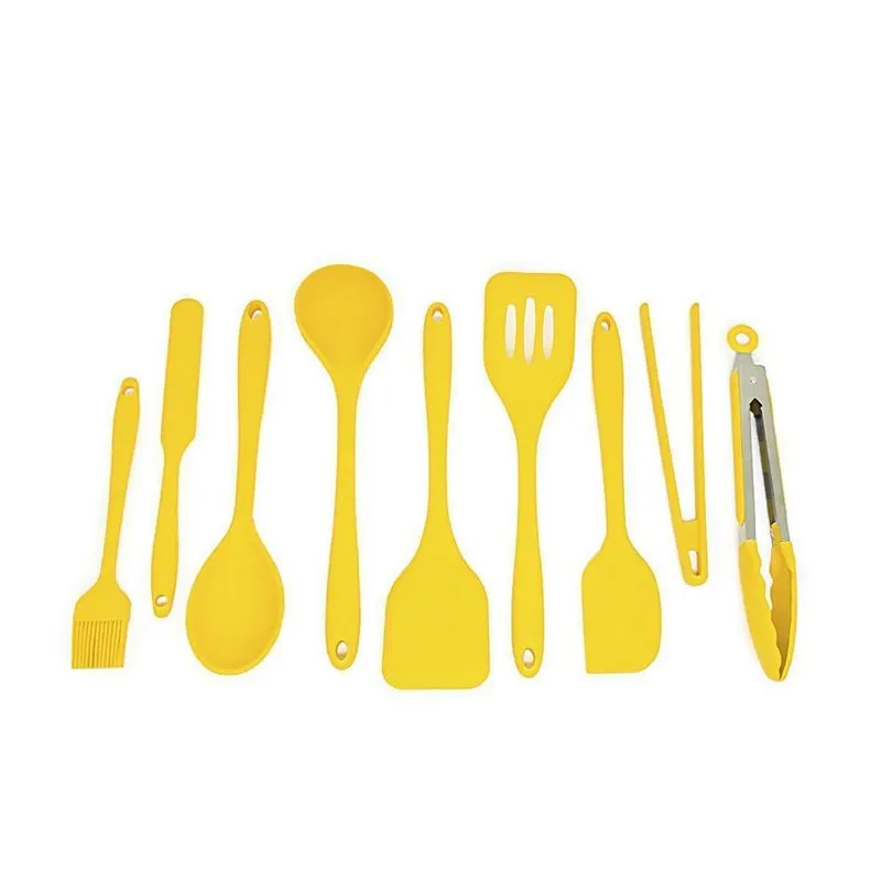 Kit De Utensílios De Silicone Com 9 Peças Am - Oikos