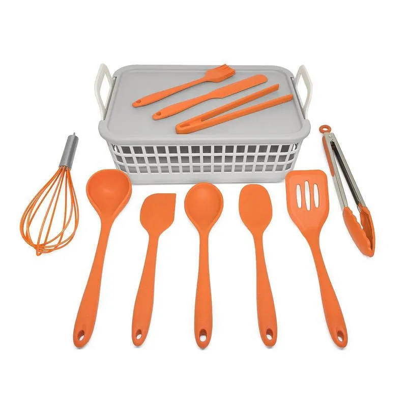 Kit Utensílios De Cozinha Com Cesto 11 Peças - Oikos U