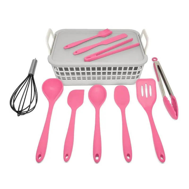 Kit Utensílios De Cozinha Com Cesto 11 Peças - Oikos