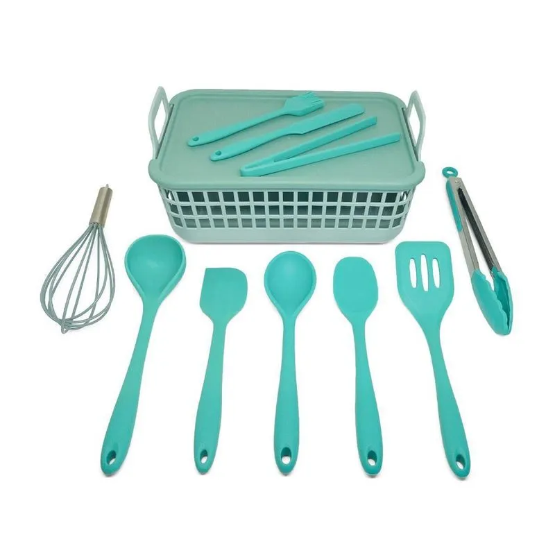 Kit Utensílios De Cozinha Com Cesto 11 Peças - Oikos