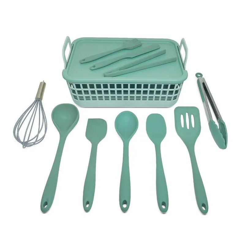 Kit Utensílios De Cozinha Com Cesto 11 Peças - Oikos