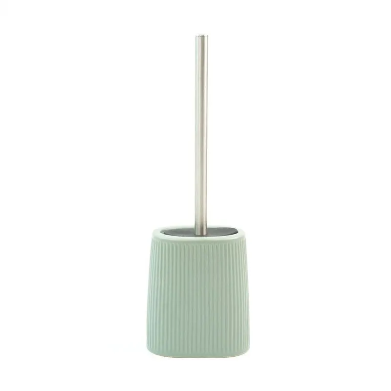 Escova Sanitária De Silicone Com Suporte De Cerâmica Verde