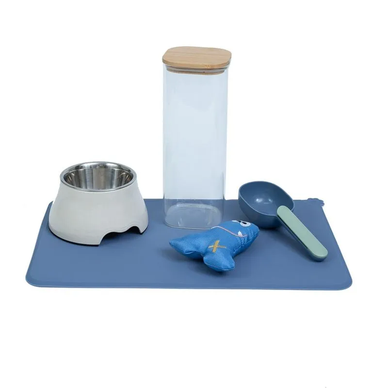 Kit Pet Alimentação E Pelúcia Com Pote 5 Pçs - Oikos U Unica