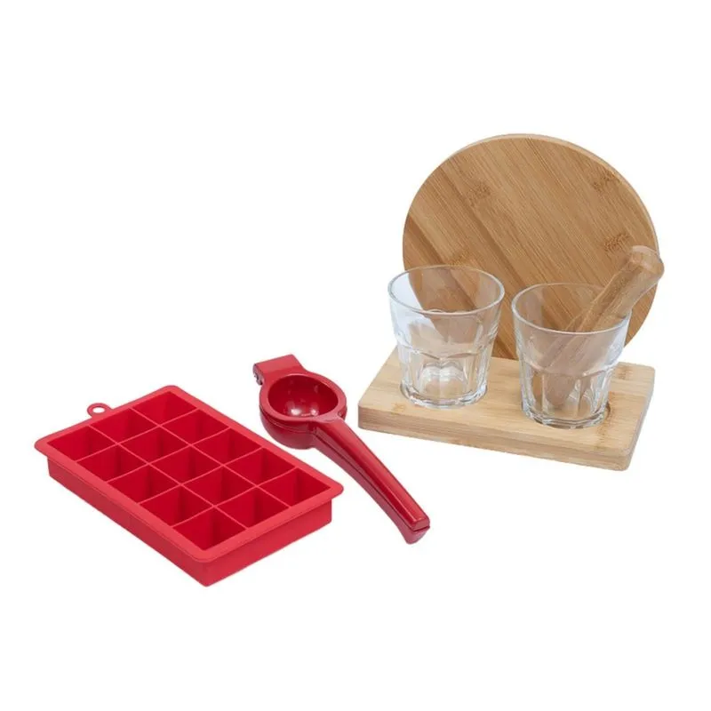 Kit Espremedor De Limão, Forma E Kit Caipirinha 7 Pçs Oikos