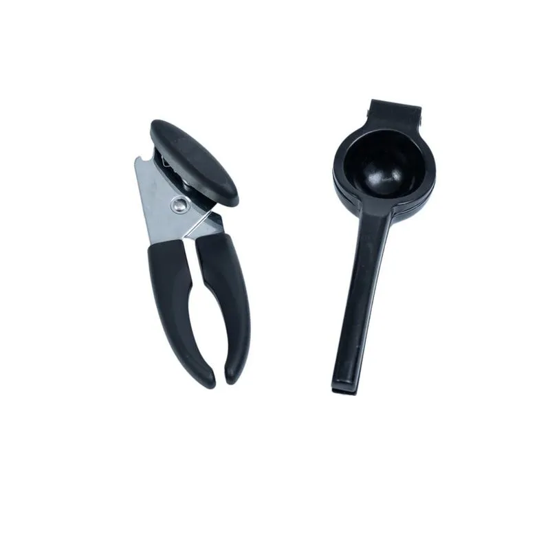 Kit Abridor + Espremedor de Limão 2pçs Preto - Oikosbr