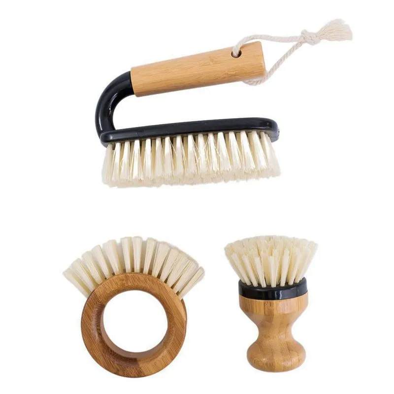 Kit Escova De Frutas E Escova De Limpeza Preto 3 Pçs - Oikos