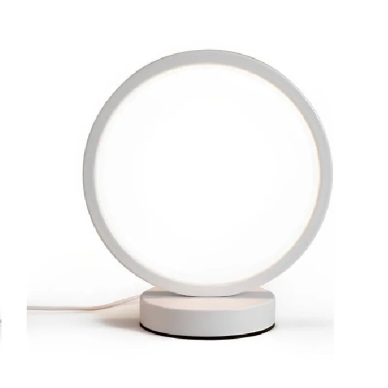 Luminaria LED de mesa anel com base 18CM - oikos branco