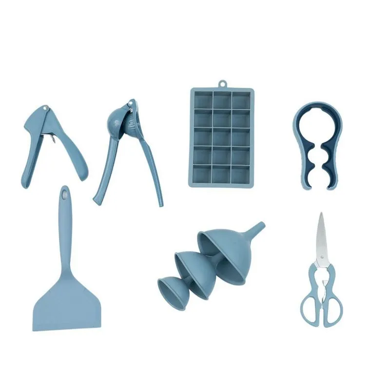 Kit Espátula, Forma, Espremedores, Abridor, Funis Tesoura
