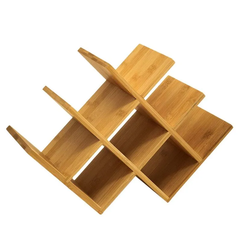 SUPORTE DE BAMBU PARA 8 GARRAFAs DE VINHO