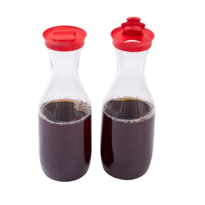 Kit 2 Garrafas De Plástico Com Tampa 1,5L Vermelho - Mozcada