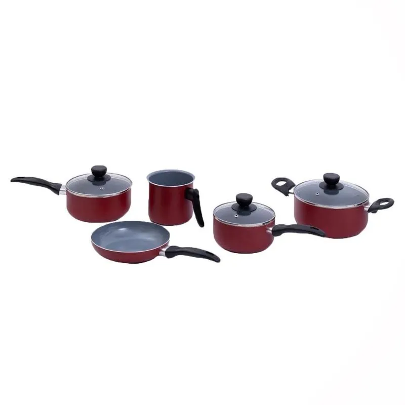 Kit 5 Panelas Oikos Base Antiaderente Alta Qualidade