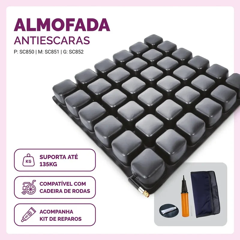 Almofada Anti Escaras Hidrolight 46cm - Conforto e Prevenção - Hidrolight