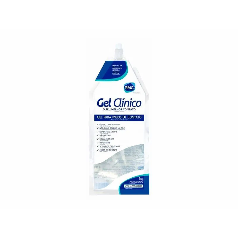 Gel Clinico Contato Condutor Ultrassom Incolor Bag 1kg Rmc