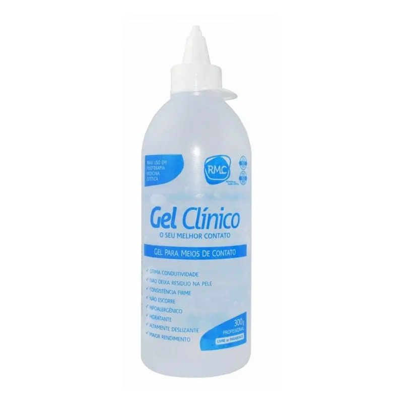 Gel Condutor Incolor Para Ultrassom E Corrente 300g - Rmc