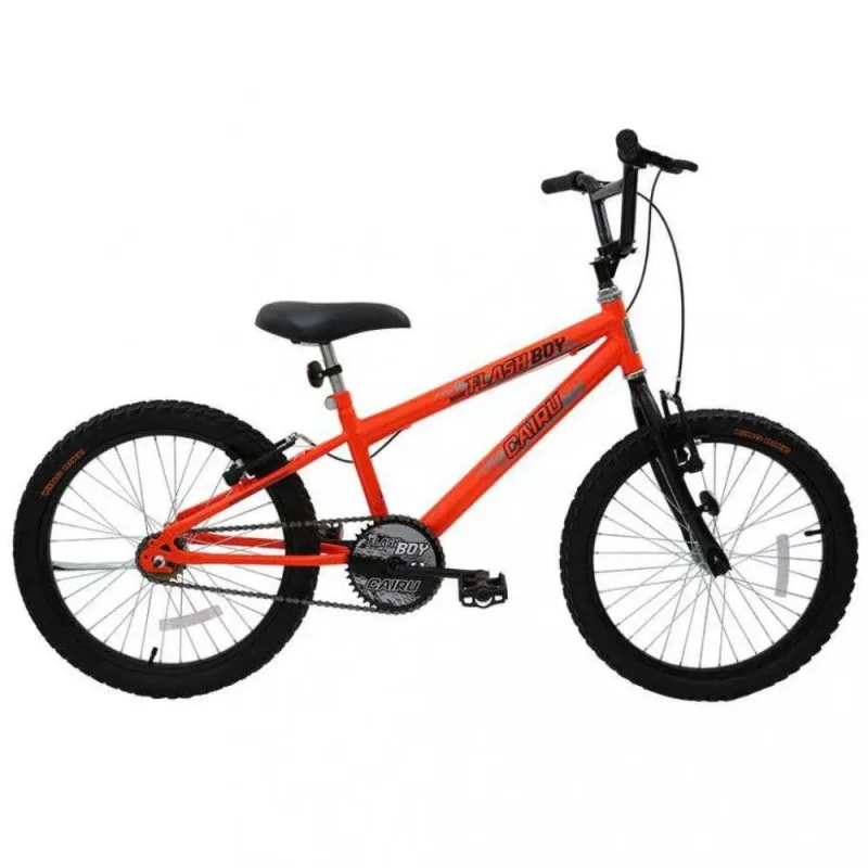 Bicicleta Aro 20 Masculino Cross Flash Boy Laranja Neon - Cairu