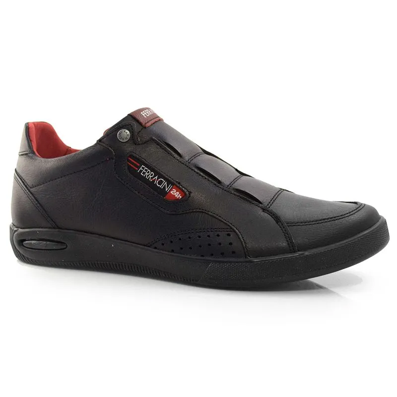Sapatênis Masculino de Couro Ferracini Preto 1459 40