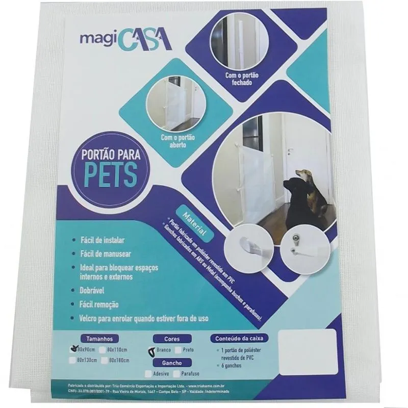 Portão Para Pets 80x130 Cm Branco