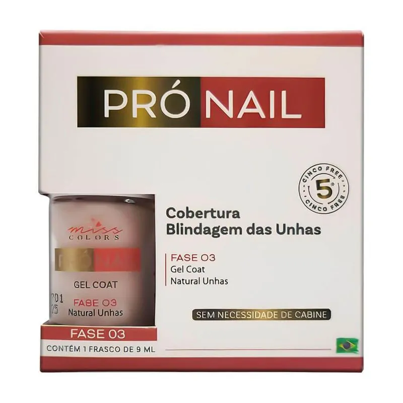 BLINDAGEM DAS UNHAS PRÓNAIL 5 FREE COM 9ML