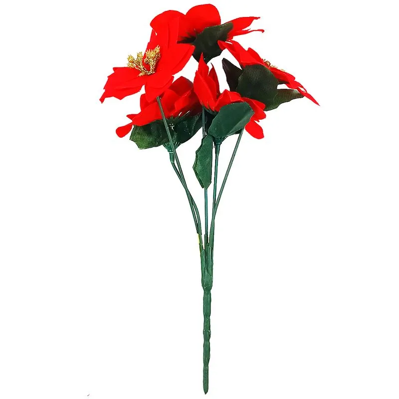 Buquê Veludo Natalino 30cm em Plástico Bella Garden