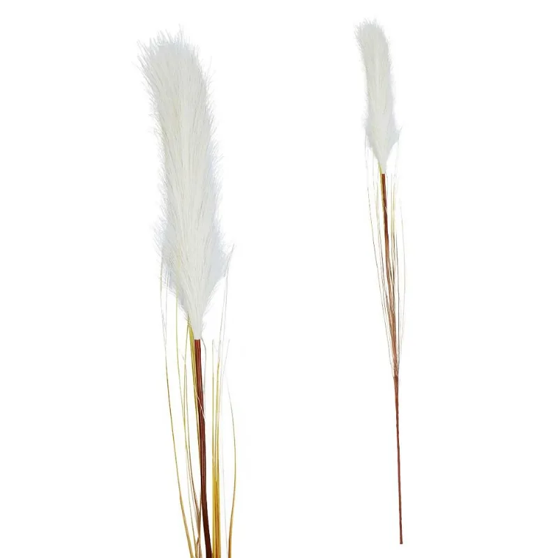 Haste de Capim Artificial 103cm em Plástico Bella Garden-Branco