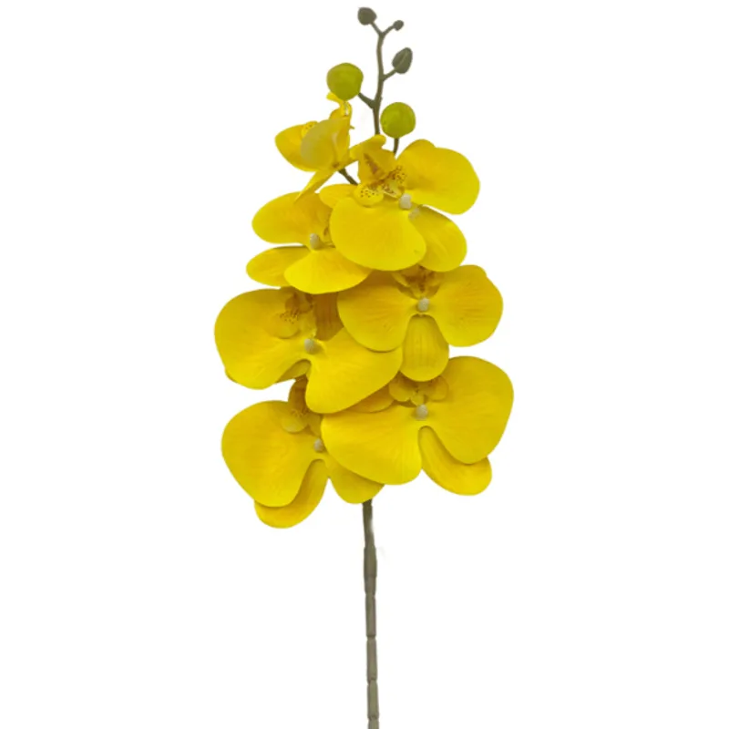 Haste Orquídea Amarela 3D X7 88CM - BELLA FLOR
