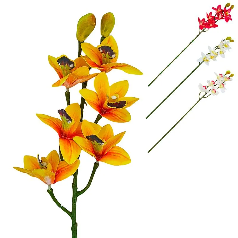 Haste Arranjo de Orquídea Artificial 74cm em Plástico Bella Garden - SORTIDOS