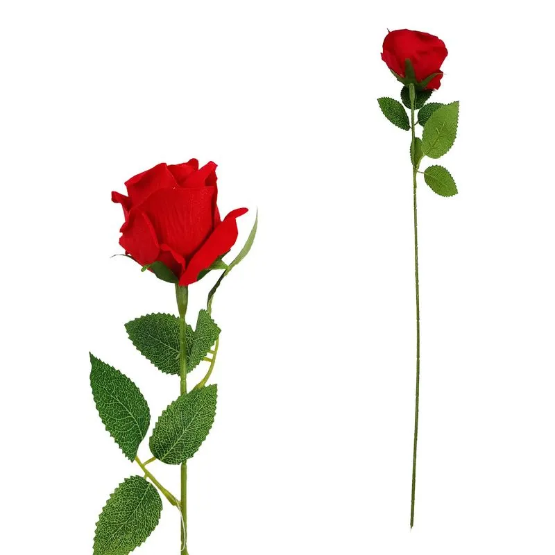 Haste Rosa Artificial 51cm em Plástico Bella Garden