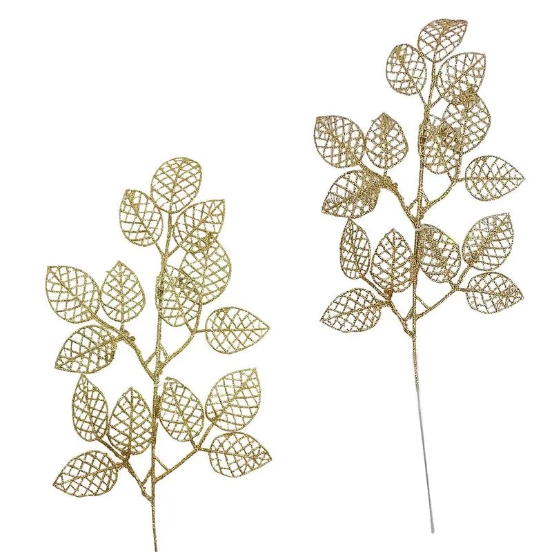 Haste Folhas Natalina 40cm em Plástico Bella Garden Haste Natalina 40cm em Plástico Bella Garden
