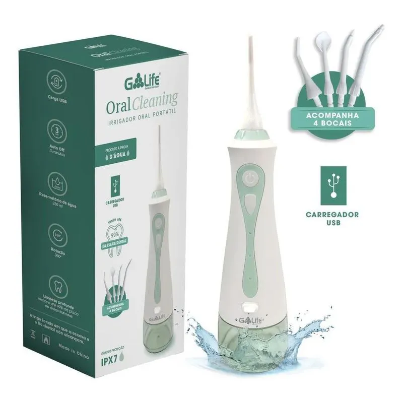 3x Irrigador Oral Portátil - Oral Cleaning - G-life Cor Bran