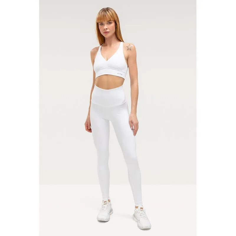 CALÇA LEGGING HIGH COMPRESSION HALTER - ESSENTIALS 26 - BRANCO G/L