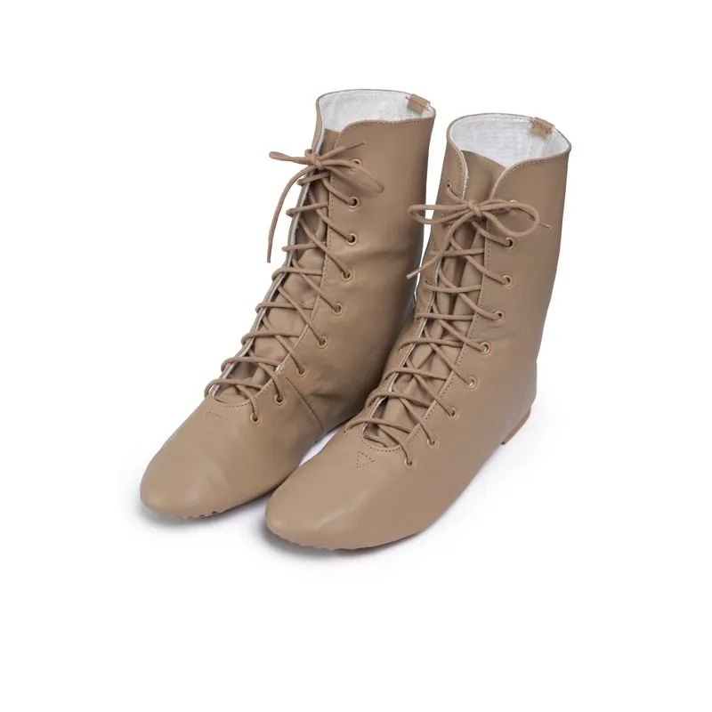 F10 - BOTA CANO ALTO JAZZ DE COURO - BEGE 28