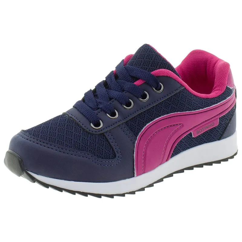 Tênis Infantil Botinho - 647BA AZUL/ROSA 29