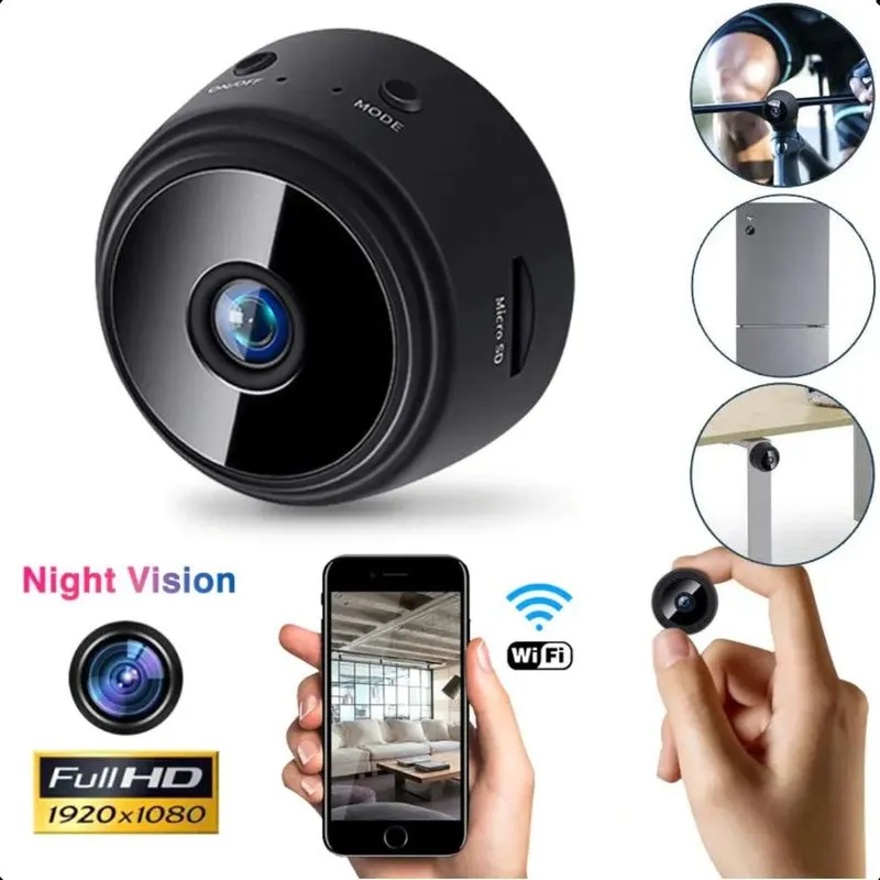 A9 Mini Hd Presence Sensor Câmera Wi-fi 110v Registra Cartão