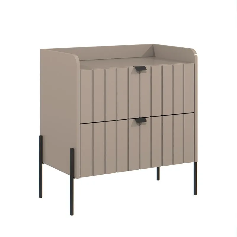 Mesa de cabeceira em madeira mdf conect moriah 60cm moderna com gaveta pes industrial conect com preto