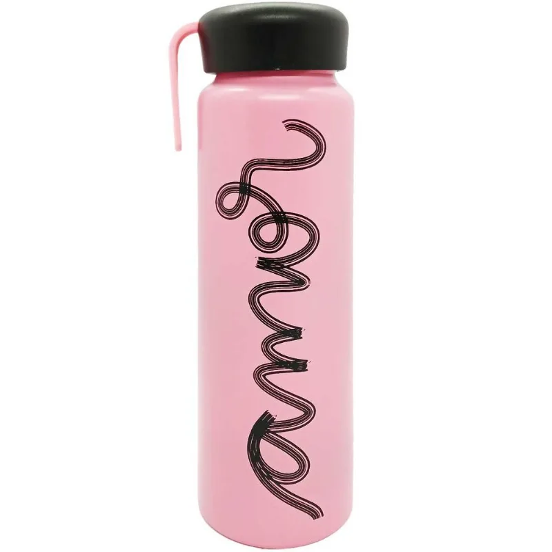 Garrafa C/ Alça 600ml em Alumínio Livon-Pink