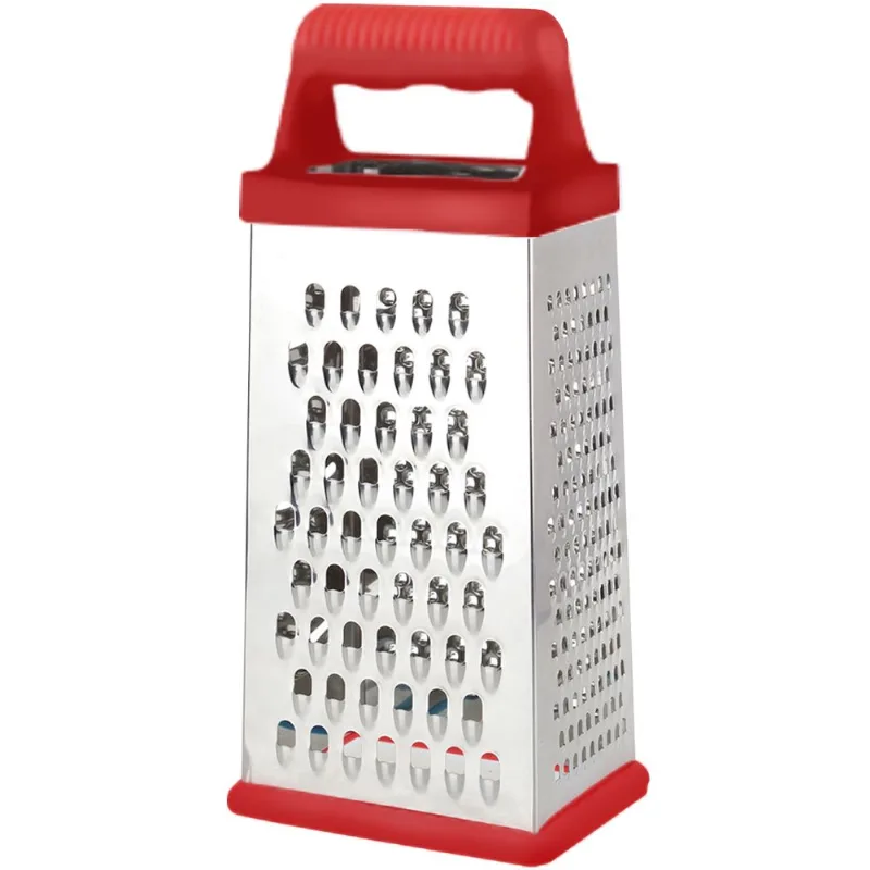 Ralador C/ 4 Faces 18,5cm em Aço Inox Livon-Vermelho