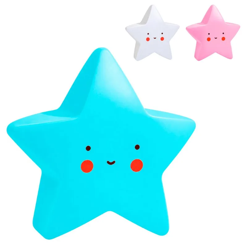 Luminária Infantil Estrela 14cm em Plástico Charti-Cores Sortidas