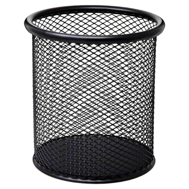 Porta Caneta Aramado 10x9cm em Metal Livon-Preto
