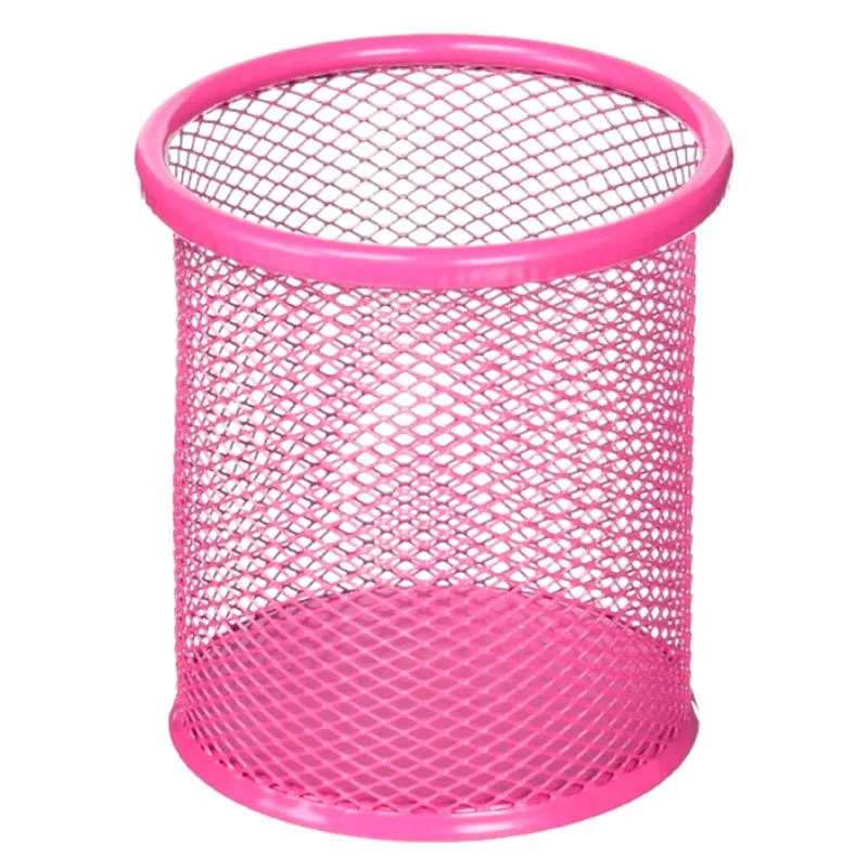 Porta Caneta Color Aramado 10x9cm em Metal Livon-Pink