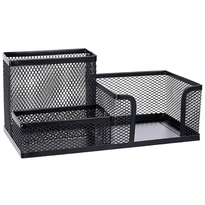 Porta Caneta Aramado 20x10cm em Metal Livon-Preto