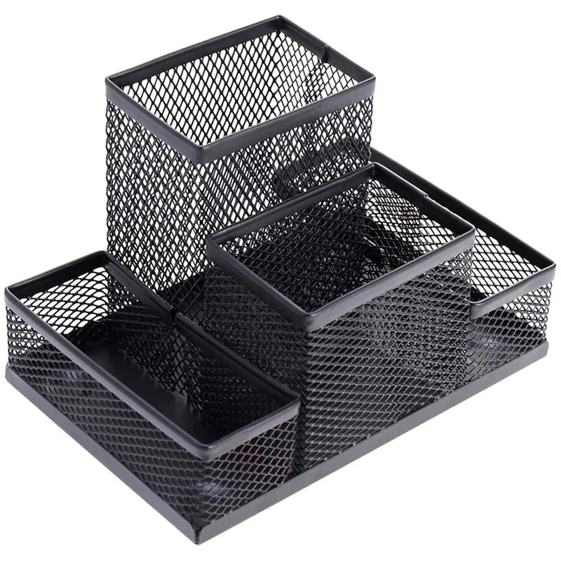 Porta Caneta Aramado 10x15cm em Metal Livon-Preto