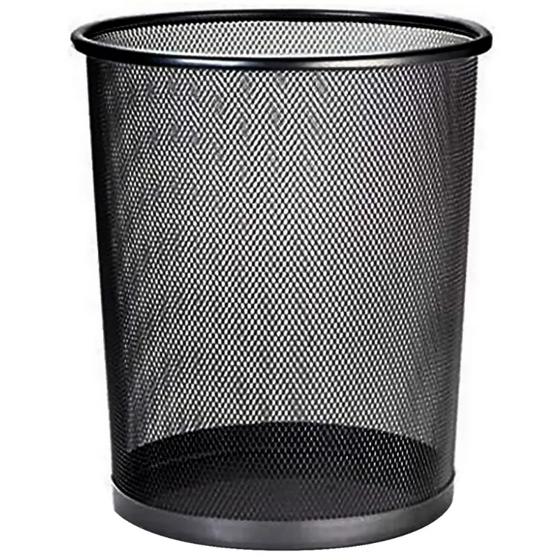 Lixeira Aramada 28cm em Metal Livon-Preto