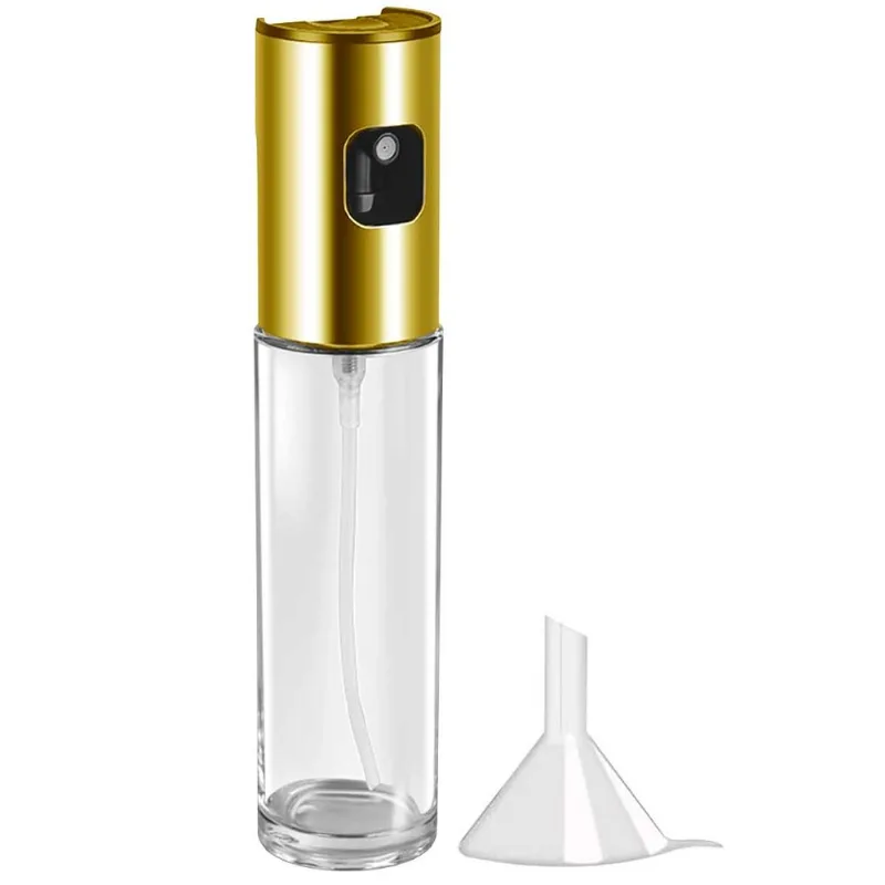 Borrifador Pulverizador P/ Tempero 100ml em Vidro Livon-Dourado