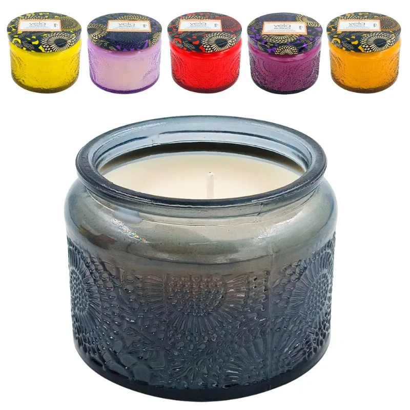 Vela Aromática Decorativa 7x5cm em Vidro Livon-Cores Sortidas
