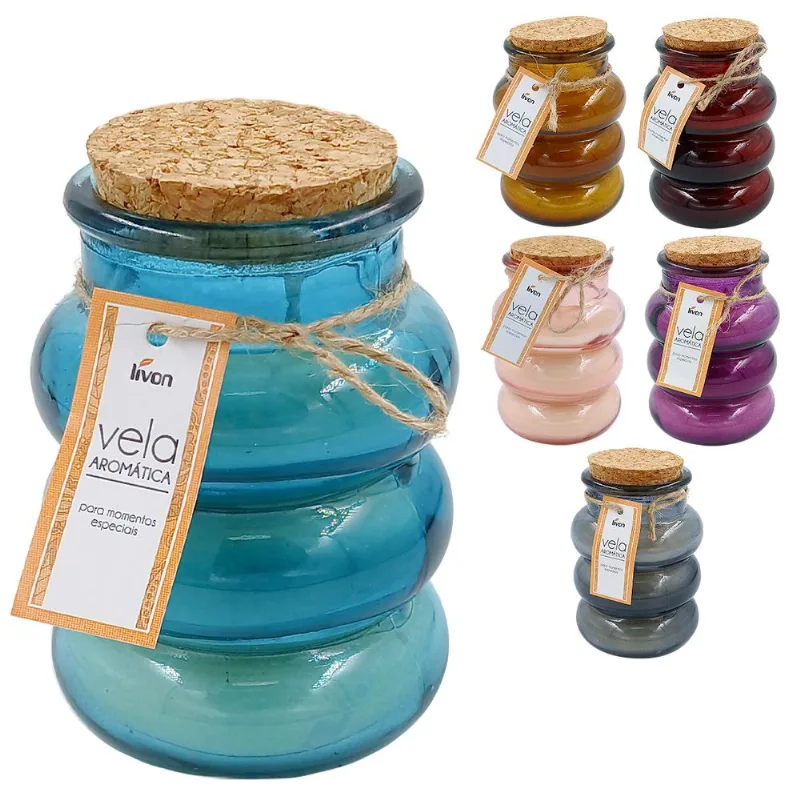 Vela Aromática Decorativa 9x5cm em Vidro Livon