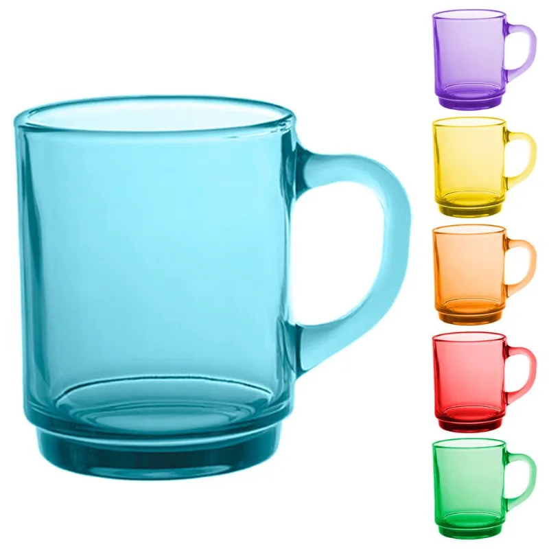 Caneca Color 228ml em Vidro Livon