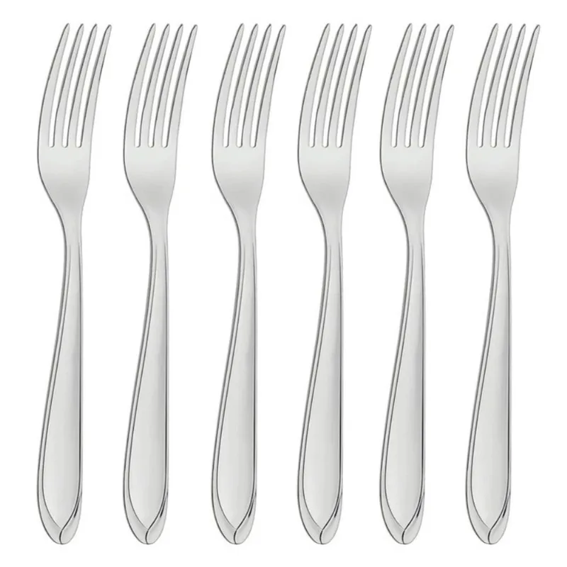 Jogo de Garfo 6 Peças 19cm em Aço Inox Livon