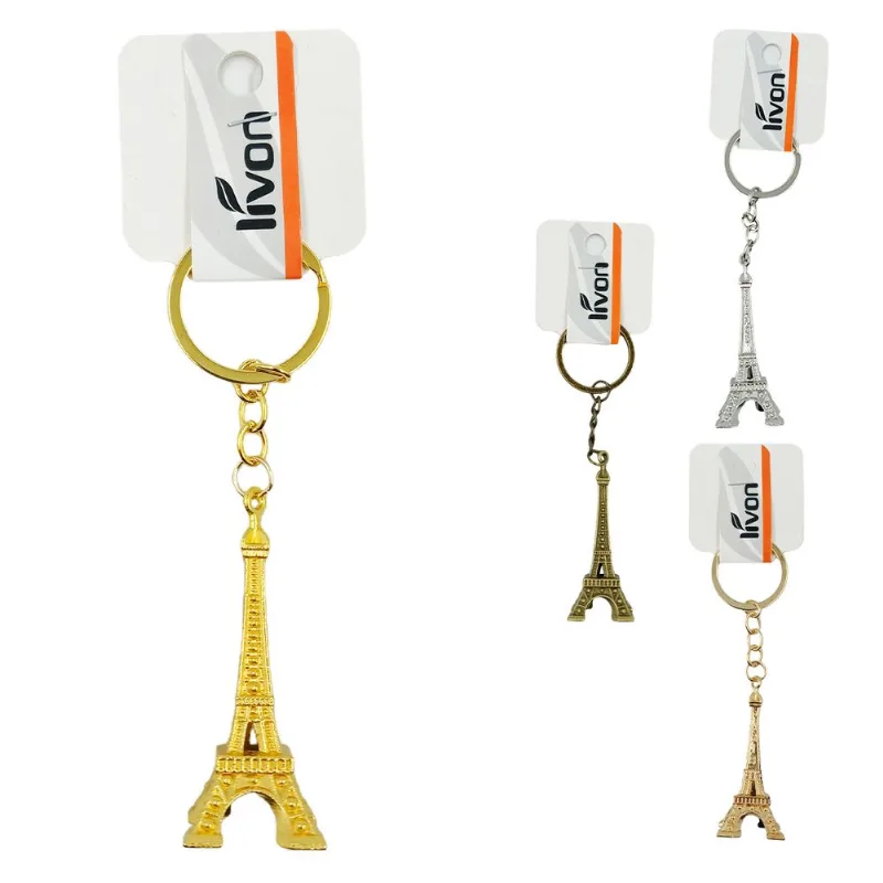 Chaveiro Torre Eiffel 12x2cm em Metal Livon