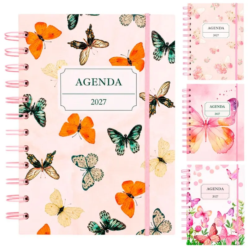 Agenda 2027 Butterfly 21cm em Papel Livon